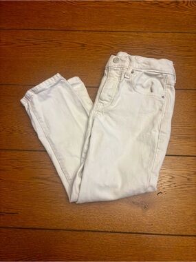 Old Navy White Girls Jeans - High Rise OG Straight 6 plus